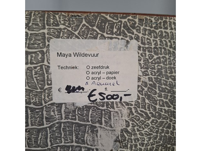 Aquarel, maya wildevuur, grandiozo, 1995 - afbeelding 8 van  9