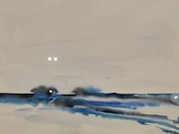 Aquarel, maya wildevuur, het wad, 1986