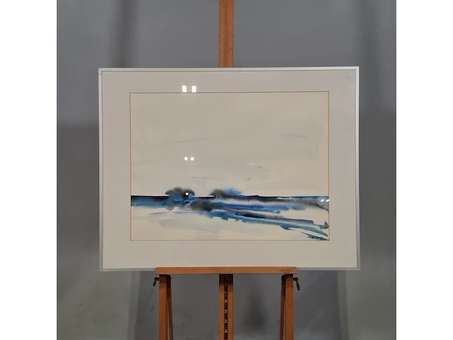 Aquarel, maya wildevuur, het wad, 1986 - afbeelding 2 van  8
