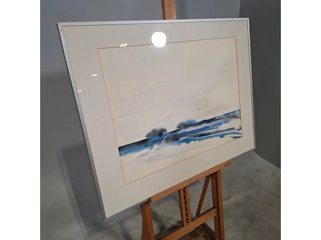 Aquarel, maya wildevuur, het wad, 1986 - afbeelding 3 van  8