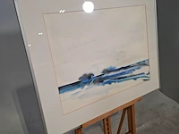 Aquarel, maya wildevuur, het wad, 1986 - afbeelding 3 van  8