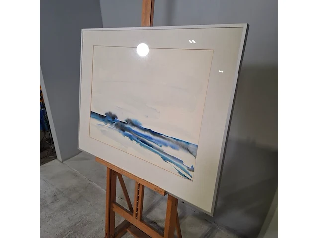 Aquarel, maya wildevuur, het wad, 1986 - afbeelding 4 van  8