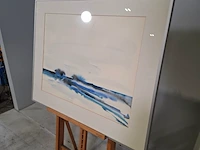 Aquarel, maya wildevuur, het wad, 1986 - afbeelding 4 van  8