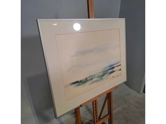 Aquarel, maya wildevuur, het wad, 1986 - afbeelding 3 van  8