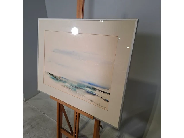 Aquarel, maya wildevuur, het wad, 1986 - afbeelding 4 van  8