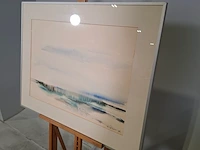Aquarel, maya wildevuur, het wad, 1986 - afbeelding 4 van  8