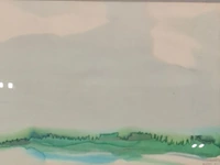 Aquarel, maya wildevuur, het wad, 1987