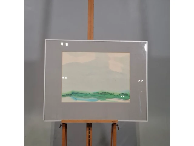 Aquarel, maya wildevuur, het wad, 1987 - afbeelding 2 van  8