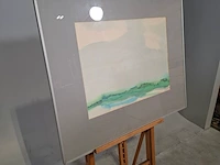 Aquarel, maya wildevuur, het wad, 1987 - afbeelding 3 van  8