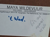 Aquarel, maya wildevuur, het wad, 1987 - afbeelding 8 van  8