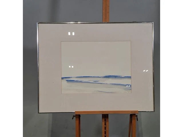 Aquarel, maya wildevuur, het wad, 1989 - afbeelding 2 van  8