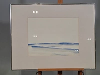 Aquarel, maya wildevuur, het wad, 1989 - afbeelding 2 van  8
