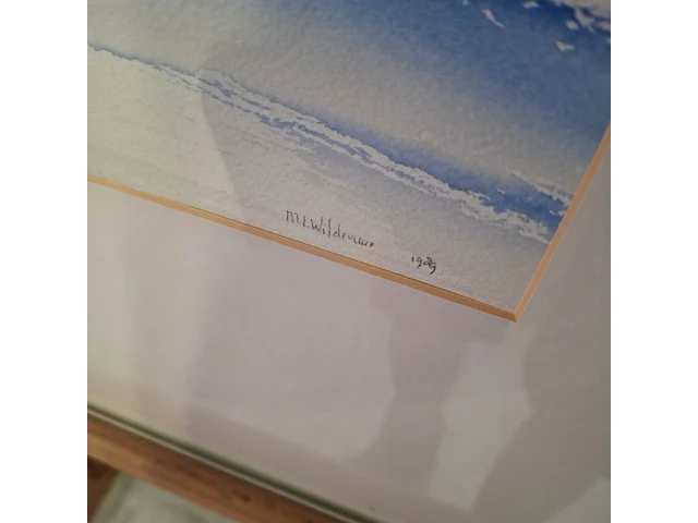 Aquarel, maya wildevuur, het wad, 1989 - afbeelding 5 van  8