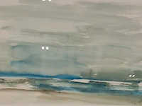 Aquarel, maya wildevuur, het wad 25, 1989