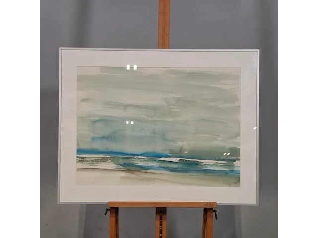 Aquarel, maya wildevuur, het wad 25, 1989 - afbeelding 2 van  9