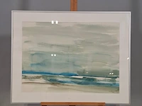Aquarel, maya wildevuur, het wad 25, 1989 - afbeelding 2 van  9