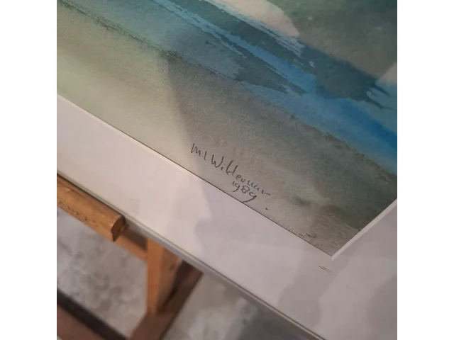 Aquarel, maya wildevuur, het wad 25, 1989 - afbeelding 5 van  9