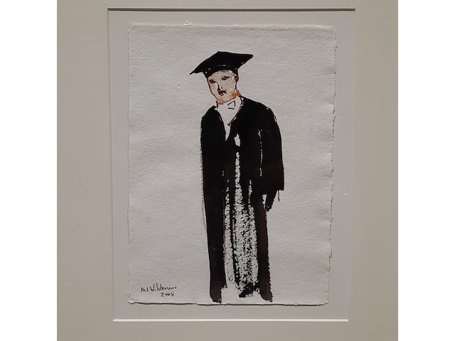 Aquarel, maya wildevuur, hoogleraar, 2005 - afbeelding 2 van  6