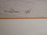Aquarel, maya wildevuur, landschap, 1986 - afbeelding 3 van  8