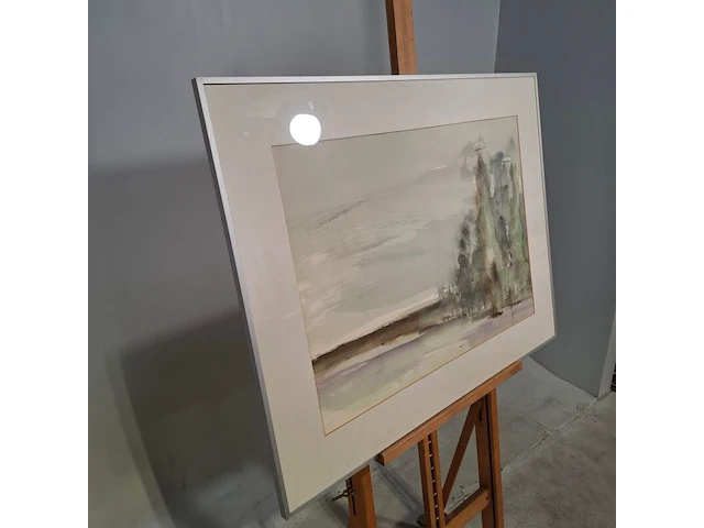 Aquarel, maya wildevuur, landschap, 1986 - afbeelding 5 van  8