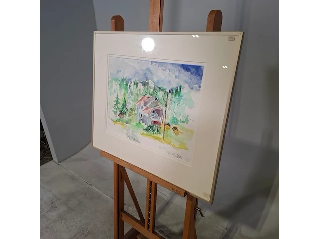 Aquarel, maya wildevuur, mosjoen noorwegen, 1991 - afbeelding 4 van  9