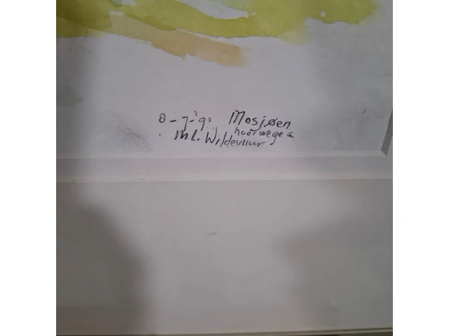 Aquarel, maya wildevuur, mosjoen noorwegen, 1991 - afbeelding 5 van  9
