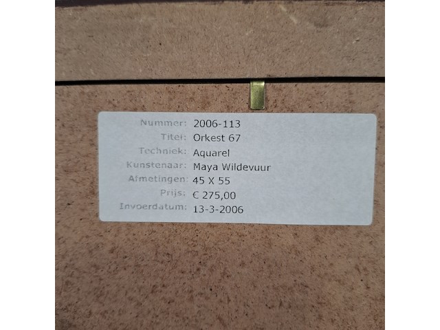 Aquarel, maya wildevuur, orkest 67, 2005 - afbeelding 7 van  7