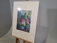 Aquarel, maya wildevuur, rodondendrons, 1990 - afbeelding 4 van  8