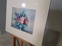 Aquarel, maya wildevuur, rodondendrons op moederdag, 1990 - afbeelding 4 van  9