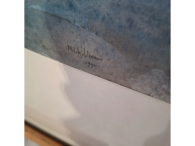 Aquarel, maya wildevuur, rodondendrons op moederdag, 1990 - afbeelding 5 van  9