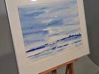 Aquarel, maya wildevuur, zeezicht, 1986 - afbeelding 3 van  8