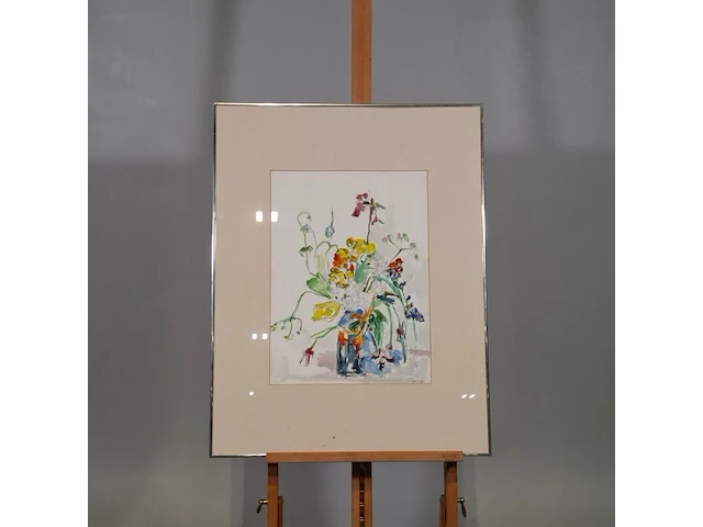 Aquarel, maya wildevuur, zomer boeket, 1988 - afbeelding 2 van  7