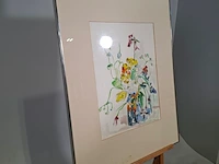 Aquarel, maya wildevuur, zomer boeket, 1988 - afbeelding 3 van  7