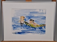 Aquarel, maya wildevuur, zwemsters, 2006 - afbeelding 2 van  8