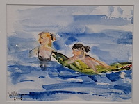 Aquarel, maya wildevuur, zwemsters, 2006 - afbeelding 3 van  8