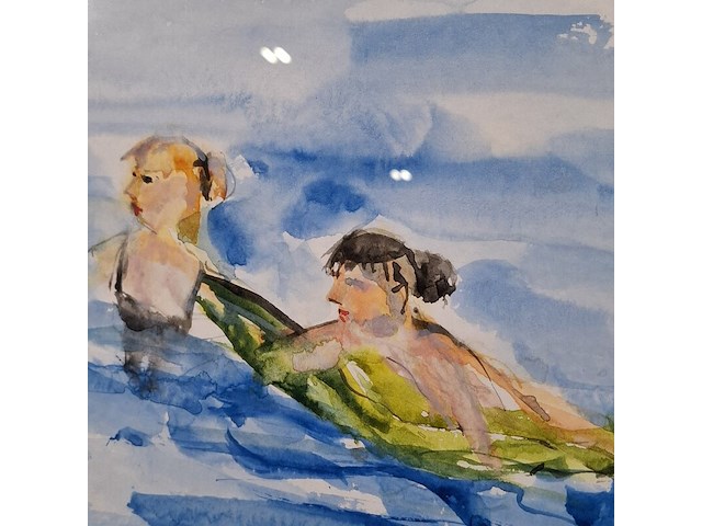 Aquarel, maya wildevuur, zwemsters, 2006 - afbeelding 4 van  8