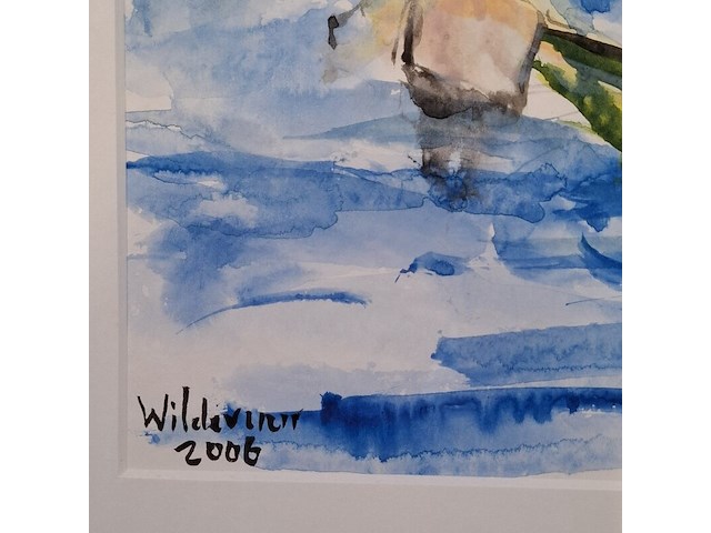 Aquarel, maya wildevuur, zwemsters, 2006 - afbeelding 5 van  8