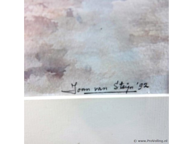 Aquarel op papier. gesigneerd - afbeelding 3 van  5