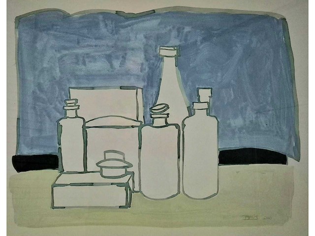 Aquarel siebrand weitenberg - afbeelding 1 van  2