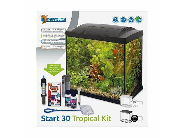 Aquarium, superfish, start 30 tropical kit, zwart - afbeelding 1 van  6