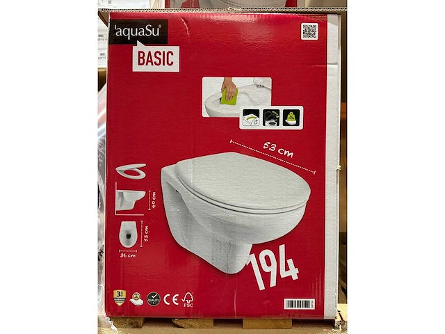 Aquasu - complete wc inclusief zitting - afbeelding 1 van  1