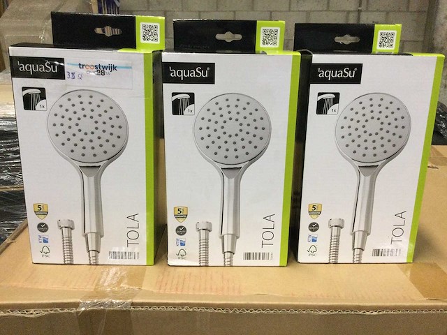 Aquasu - tola - handdouche koppen met 1 straalsoort, rond. (3x) - afbeelding 1 van  2