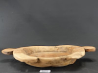 Arat of chapati massief houten schaal uit india - afbeelding 3 van  5