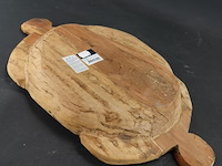 Arat of chapati massief houten schaal uit india - afbeelding 5 van  5