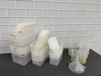 Araven - partij gastronorm food boxen met vulbekers (18x) - afbeelding 4 van  5