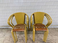 Arcalo - stalen stapelbare terrasstoel (6x) - afbeelding 3 van  6