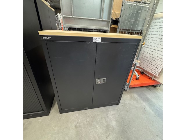Archiefkast, bisley, ahorn/zwart - afbeelding 1 van  4