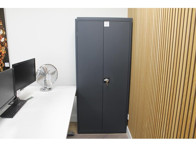 Archiefkast met 2 deuren. sleutels aanwezig. afmeting 80 x 38 x 180 cm. - afbeelding 1 van  3