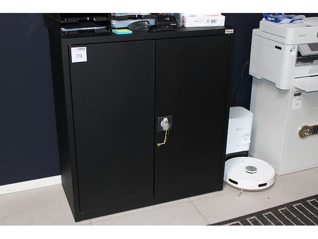 Archiefkast met twee deuren. afmeting 92 x 42 x 100 cm. sleutels aanwezig. - afbeelding 1 van  2