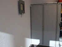 Archiefkast met twee roldeuren, afm. 120 x 48 x 194 cm.